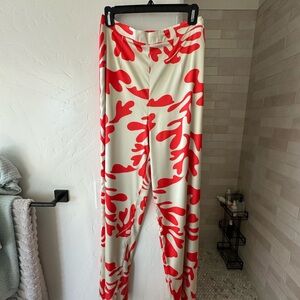 Stylish coral and Cream Women's Pants